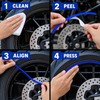 32-Piece Reflective PVC Motorcycle Wheel Rim Stripe Decal Set for