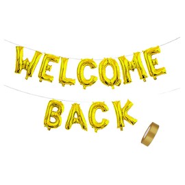 Willkommen zurück Brief Ballon Banner Bunting für Welcome Back, Home Coming, Back to School, Reunion und Home Family Party Dekorationen