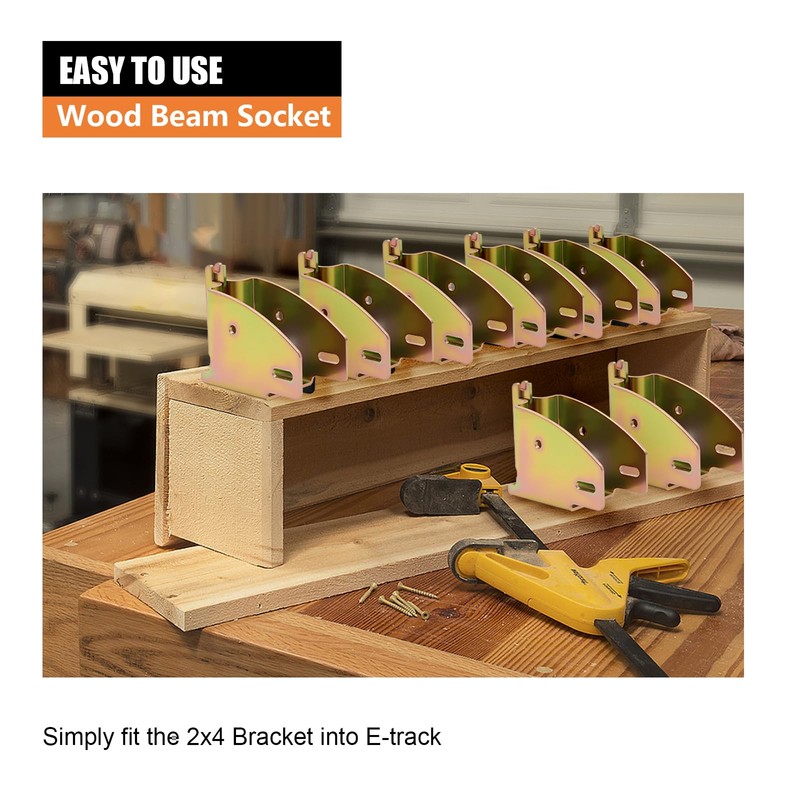 SALUINOKI E-Track Wood Beam End Socket 10 Pack, E Track