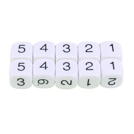 Classic Acrylic Game Dice Set - 10 Pieces Clear Numered Dice for Party Games, Math Learning, and More - 0.6 x 0.6 x 0.6 Inches Perfect for Board Games Dungeons & Dragons Educational Activities