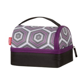 Thermos Raya Pack-In Soft Lunch Bag, Purple Hexagon, RAYLK6PH