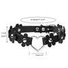 JJDreams Choker Leather Women's Gothic Choker Heart Black Choker Collar