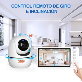 Monitor Bebé 5 Pulgadas,Monitor de Video con 1080p Camara,Zoom 4x,Gran capacidad de 3500 mAh,Encriptación Digital,Visión Nocturna,Comunicación Bidireccional,Monitoreo de Temperatura,Canciones de Cuna