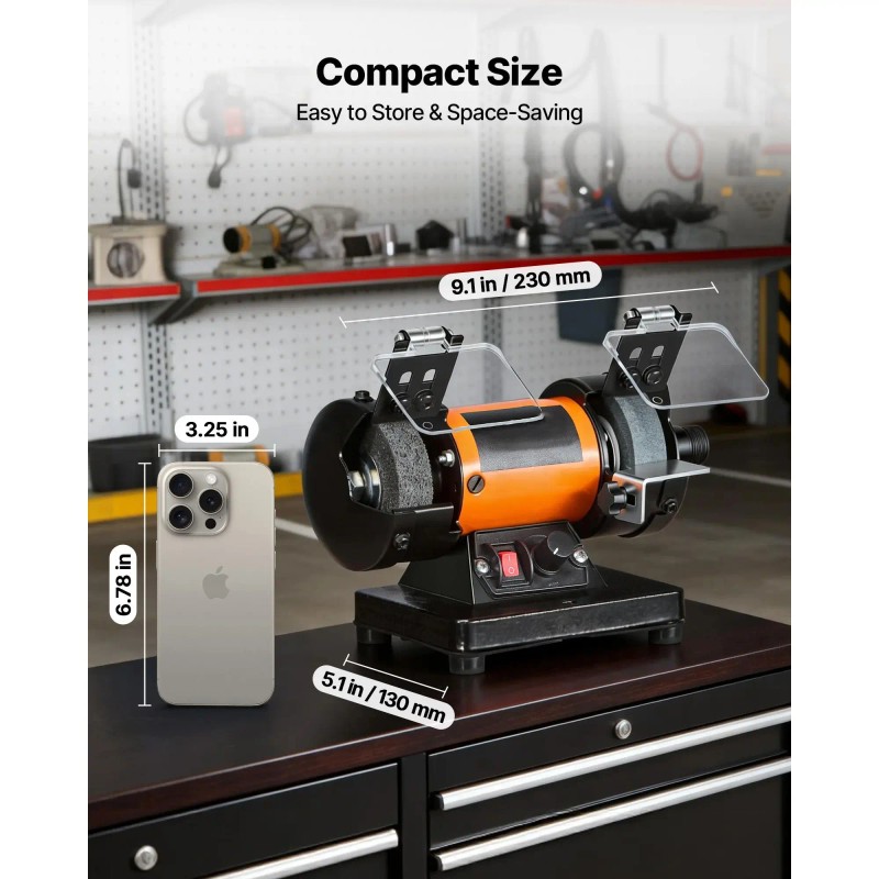 Adjustable Speed 8300 10600 RPM Bench Buffer Polisher Power Planer