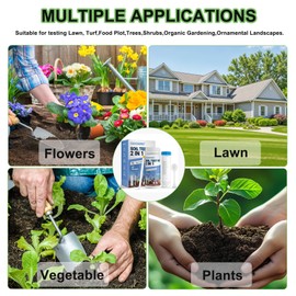 Soil Test Kit,2 in 1 Soil Test Strips for Ph Nitrogen 30 Tests Soil Testing Kits