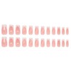 White French Press on Nails Medium Length Ballet Shaped False