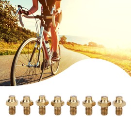Kadimendium Bike Pedal Pins, Anti Rust Anti M4x5mm Bicycle Pedal Bolts Alloy for Pedal Replacement for Cyclist(Gold)