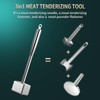 316 Stainless Steel 3in1 Meat Tenderizer Tool, BOMANSI BOMS Heavy
