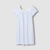 JAJU [JAJU] Women's Seersucker Shirring Short Sleeve Pajama Dress_Light Blue