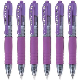 Pilot G2-XS7 Pixie Mini-Tintenroller, 0,7 mm Spitze, 0,4 mm Strichbreite, 6 Stück, Violett