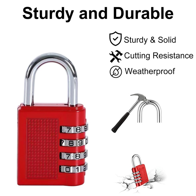 HRLORK Combination Padlock 1 Packs School Locker Lock Outdoor Weatherproof