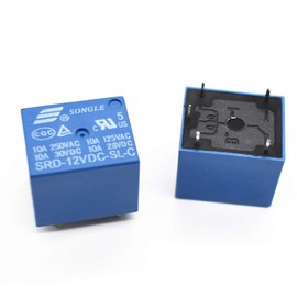PCB Relay BE-Tool 15A 250V AC 5-Pin Mini Power Relay PCB Type for Home Appliances, Network Communications, Electronic Devices etc., blue