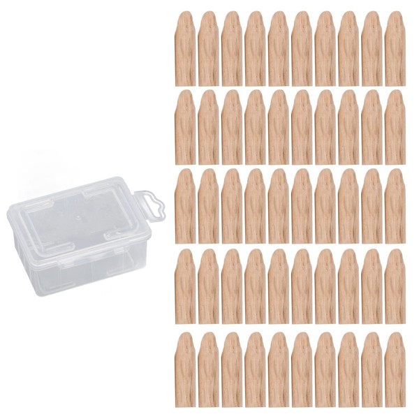 Mavaol 50 Pack 9.5mm Oak Pocket Hole Plugs Sturdy Customizable
