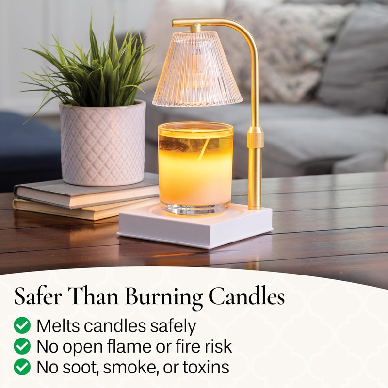 Candle Warmers Etc. Gold Luna Lamp – for Top-Down Warming