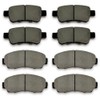D1044 D1665 8pcs Ceramic Front Rear Brake Pads With Clips