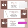 Glamoreal Medium Almond-Shaped Press-On Nails – Cute Striped Y2K-Style Nails,