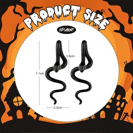 FloralGrace Vintage Goth Snake Earrings Gold and Silver Snake Statement Jewellery for Women