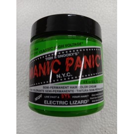 Manic Panic Semi Permanent Electric Lizard Hair Dye Cream, Green - 4oz FREE SHIP