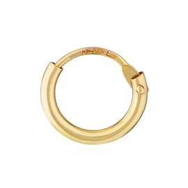 NKlaus Single 375 Yellow Gold Hoop Earrings Gold Earrings, Yellow Gold