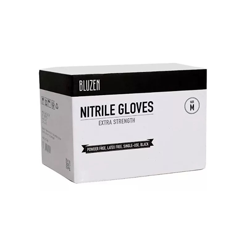Bluzen Guantes De Nitrilo Negro