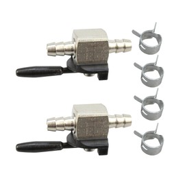Onseeda 1/4" Fuel Shut Off Valve Fit 180 Degree Oregon 07-403 Heavy Duty Inline Cut Petcock Gas Diesel Petrol Scag 48568 Inline Shut Off Valve (2 Pcs)