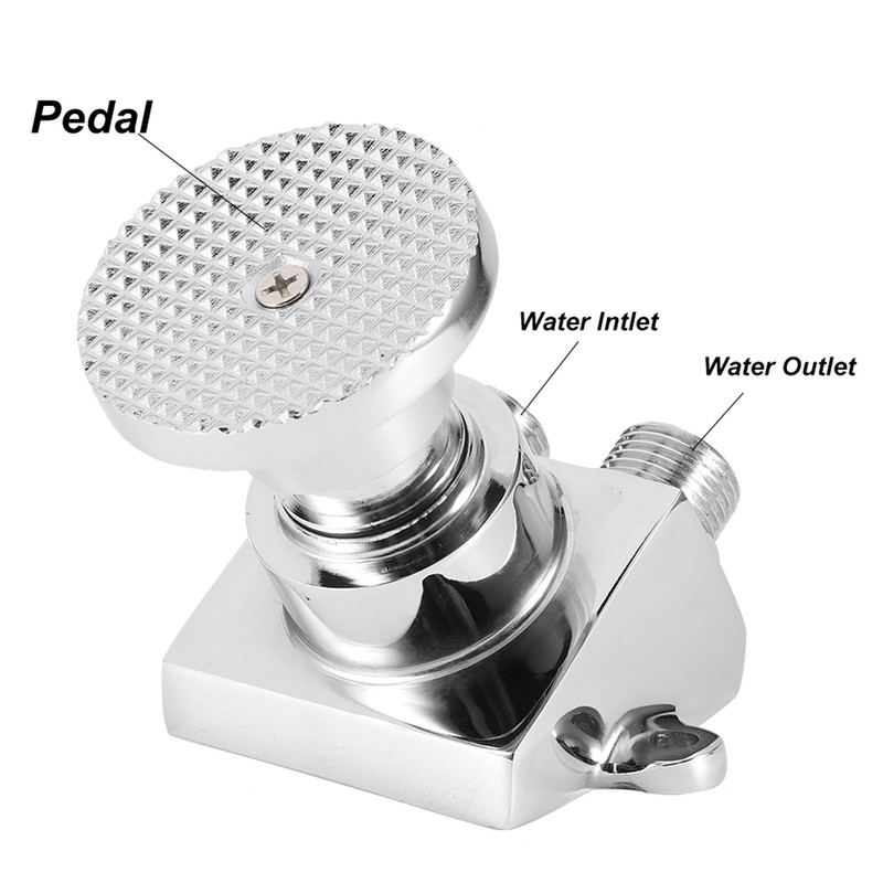 G1/2in Thread Copper Floor Mounted Foot Pedal Basin Faucet Sink