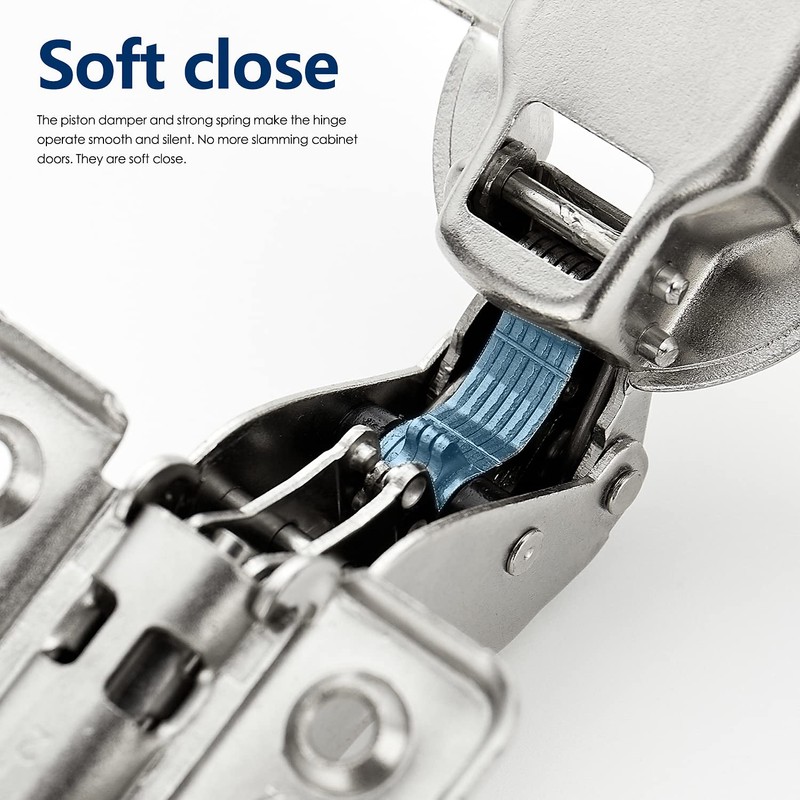 Ravinte 4 Pack 2 Pairs European Kitchen Cabinet Hinges Soft