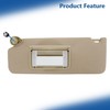 Silscvtt Beige Sun Visor Driver Side with Mirror and Light
