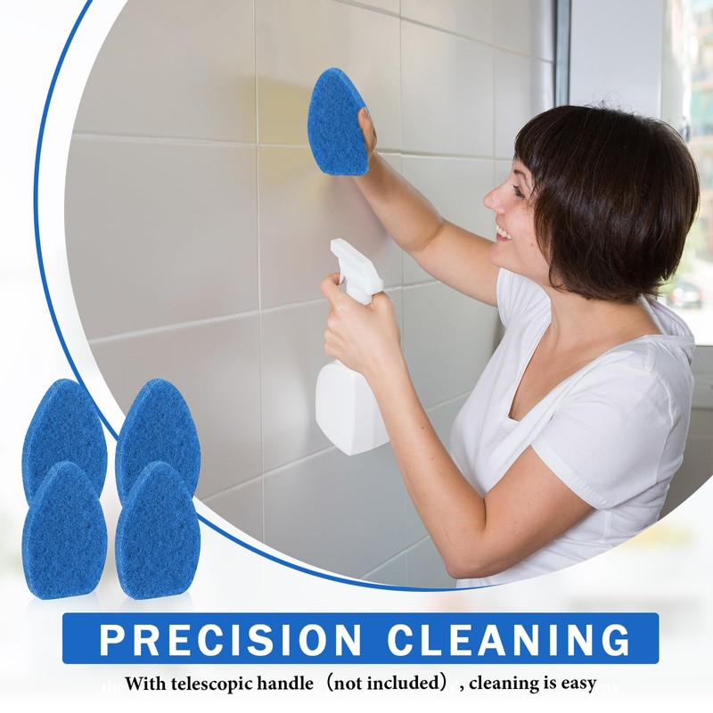 Baderke 4 Pcs Tub Tile Scrubber Cleaning Brush Pads (Without