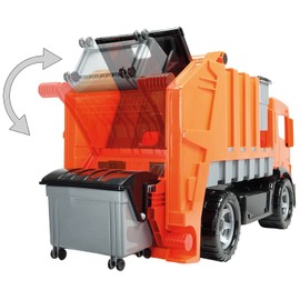 Lena Ksmtoys Construction Toys Powerful Giants Toy Garbage Truck with Garbage and Recycle Bin and Dumpster in Yellow and Black Toys for Boys or Girls Age 3+