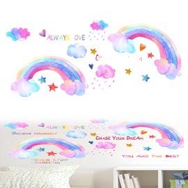 1Pcs Rainbow Wall Sticker Rainbow Bedroom Accessories for Kids Room Girls Bedroom Baby Room Nursery Playroom Classroom Living Room's Walls Windows Tiles Furniture Mirrors Even Refrigerators