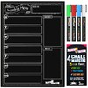 CHALKY CROWN Magnetic Dry Erase Menu Board for Fridge Includes