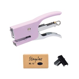 Mogoostry Mini Plier Stapler Cute Handheld Desktop Stapler Purple Stapler Metal Hand Held Plier Stapler for Desk, Heavy Duty Office Stapler for Desktop Home Office Supplies