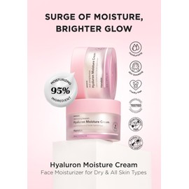 Hanskin Hanskin Real Complexion Hyaluronic Moisture Cream,Hyaluronic Acid Moisturizer with Niacinamide Vitamin E Moisturizing Lotion for Sensitive and Dry Skin Korean Skincare 1.69 fl.oz.