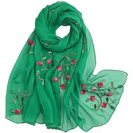 MAIRY Large Scarfs for Women Oversized Green Scarf Christmas Gifts Lightweight Wedding Shawls and Wraps Soft Ladies Scarves GB1706004