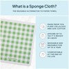 Green Swedish Sponge Dishcloth Pack of 6 - Reusable, Washable,