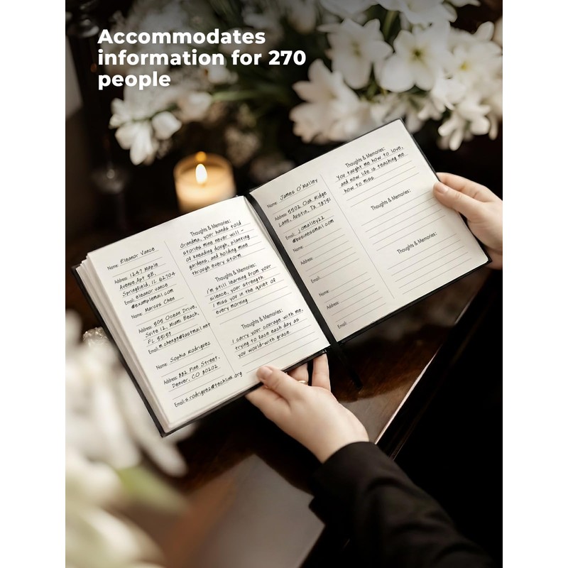 molekaus Funeral Guest Book, Celebration of Life Memorial Book