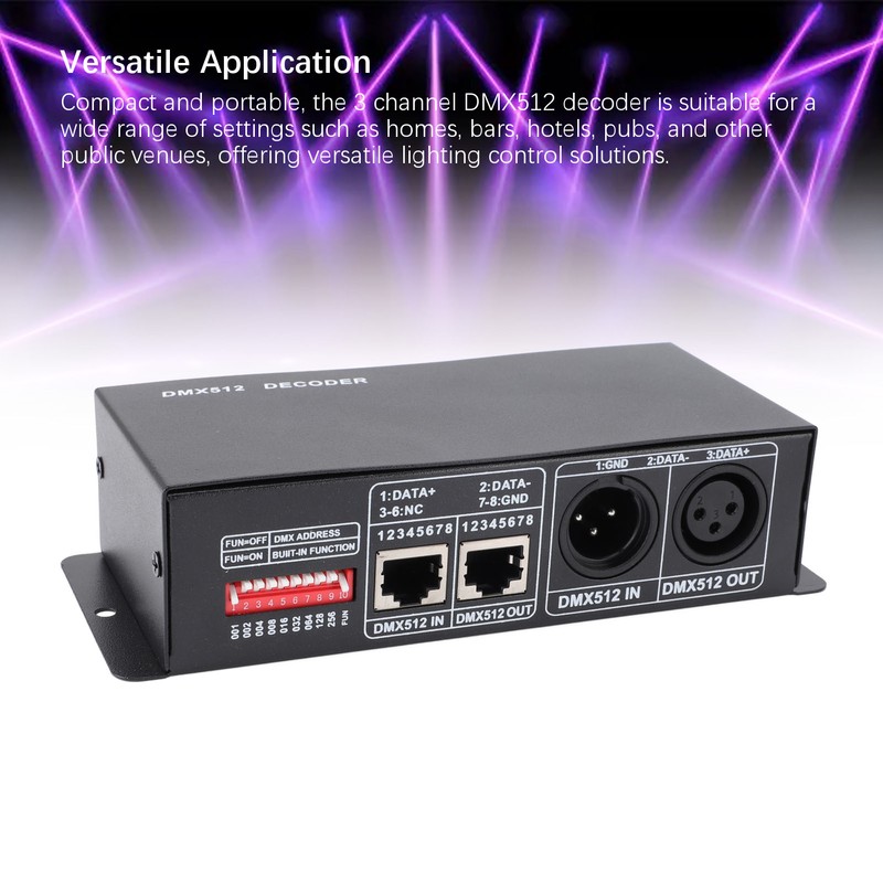 3 Channels DMX 512 Decoder Iron PCB RGB LED Controller