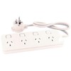 HPM General Purpose 4 Outlet Switched Powerboard, White