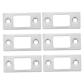 Operitacx 6pcs Adjustable Steel Deadbolt Strike Plates for Door Lock Reinforcement Door Latch Guard Covers Compatible with Screen Storm Sliding for Enhanced Home Security