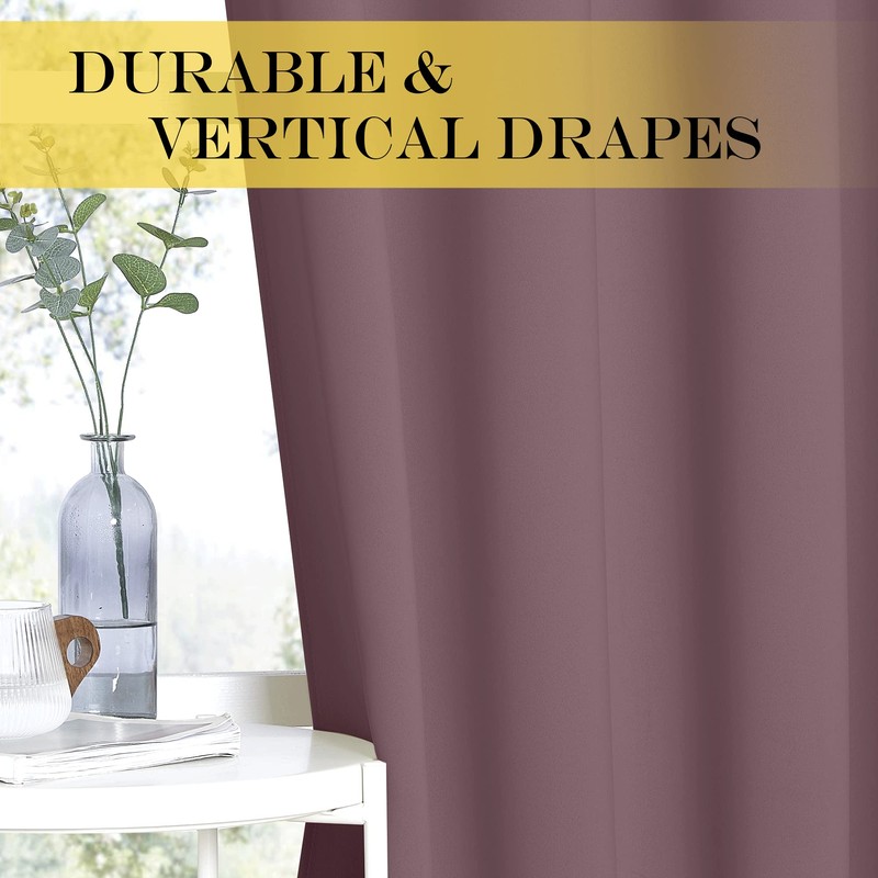 NICETOWN Short Blackout Curtains for Bathroom - Sound Reducing Window