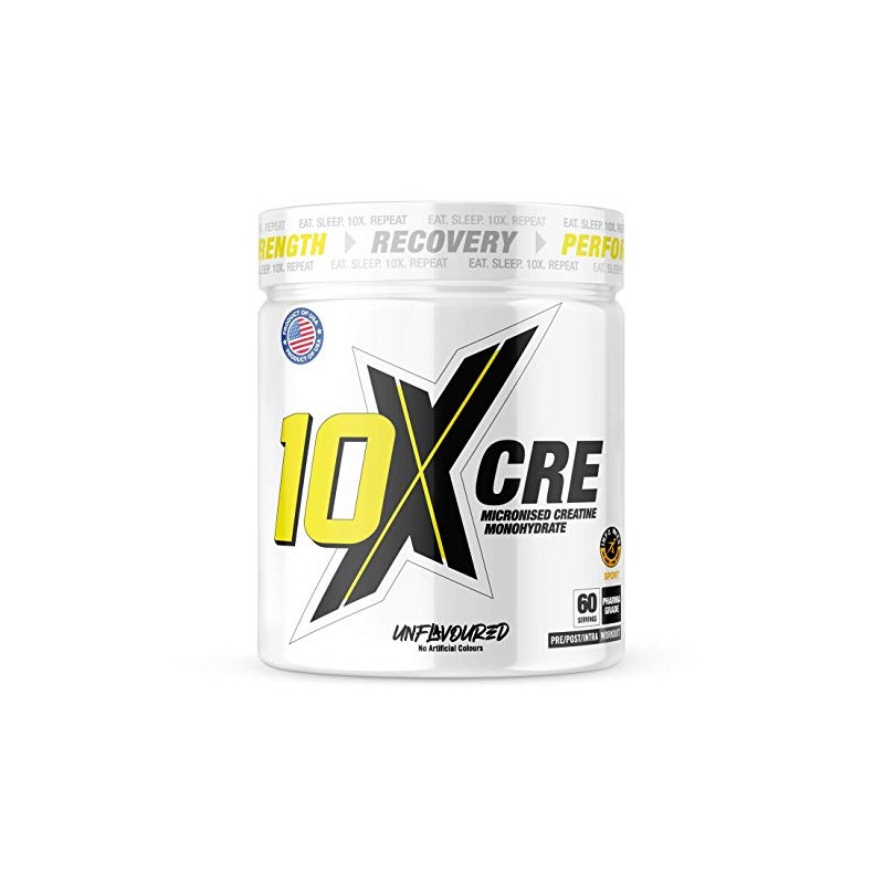 10X Athletic CRE Micronized Creatine Monohydrate - Unflavoured, 300g, 100%