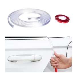 Dickno Car Door Edge Guard, 16Ft (5M) Anti-Collision Rubber Edge Trim Protector with U Shape, Auto Sealed Door Entry Trim Molding Guard, Universal Accessories for Most Vehicles (Transparent)