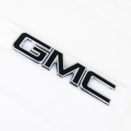 AutoTattoo 14-19 GMC Sierra Tailgate Letter Logo Emblem Adhesive Nameplate OEM Chrome balck