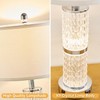SAIWEYA Crystal Table Lamps Modern 3-Way Dimmable Bedside Lamp with