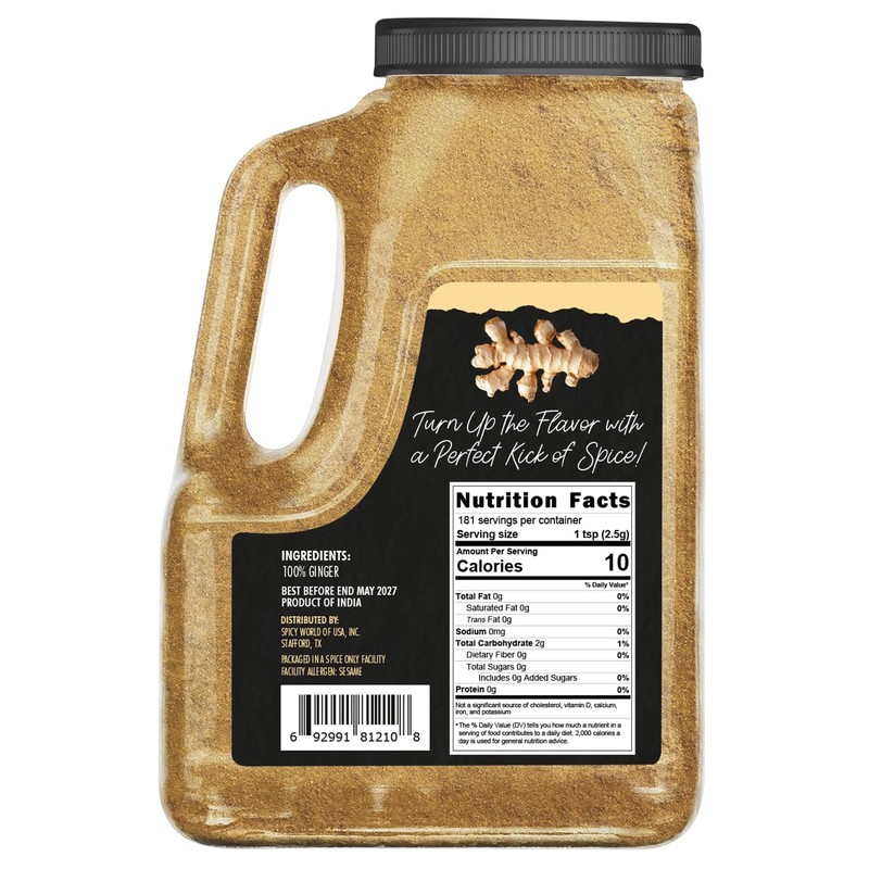 Spicy World Ginger Powder 5 LB Jar – Gluten Free,