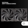 Mars Gaming MF-PROX2 Black, Kit 2 120 mm Fan, Anti-Vibration
