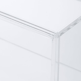 MUJI 02856120 Acrylic Collection Stand with Sliding Door, Small, Approx. Width 10.9 x Depth 3.3 x Height 7.2 inches (25.2 x 8.4 x 18.4 cm)