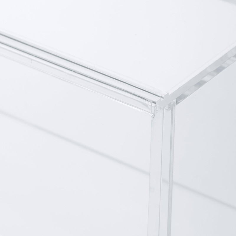 MUJI 02856120 Acrylic Collection Stand with Sliding Door, Small, Approx.