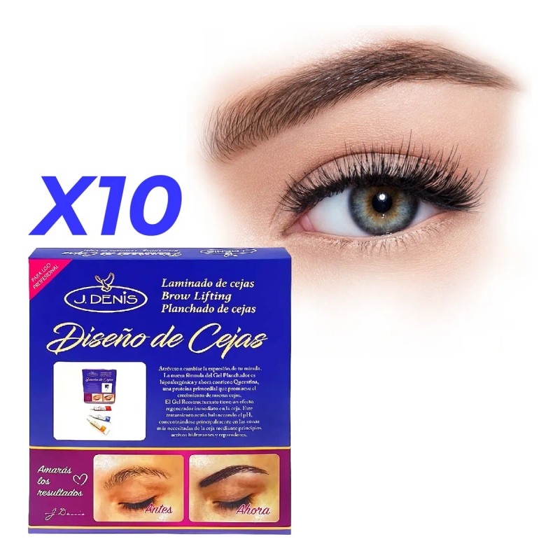 Kit Planchado Diseño De Cejas Profesional J Denis 10 Piezas